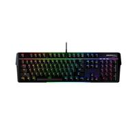 HyperX Alloy MKW100 - Mechanical gaming keyboard, Dynamic RGB lighting, Onboard memory to save lighting profiles, Dust-proof mechanical switches, brushed aluminum frame, detachable wrist rest