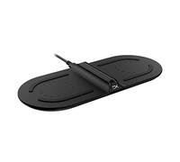 HyperX ChargePlay Base - Qi-Certified Wireless Charger, Dual Pad, Charge up to two devices, Up to 10W Charging, Battery Indicator, Compatible with Qi-Enabled Devices (UK plug)