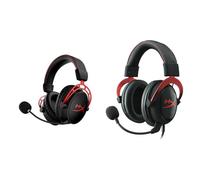 HYPERX Cloud Alpha Wireless - Gaming Headset for PC, 300-hour battery life & Cloud II - Gaming Headset PC/PS4/PS5, Red
