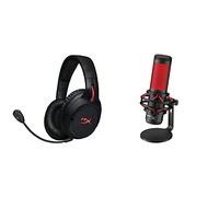 HyperX Cloud Flight - Wireless Gaming Headset QuadCast - Standalone Microphone for streamers, content creators and gamers PC, PS4, and Mac