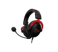 HyperX Cloud II Red Gaming Headset for PC/PS4/PS5 - 7.1 Virtual Surround, USB Audio Control Box, Detachable Microphone