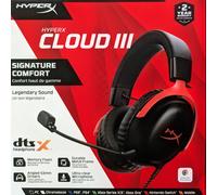 HyperX Cloud III Gaming Headset Black/Red Wired USB-C USB-A 3.5mm PS5 XBOX PC