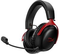 HyperX Cloud III S - Wireless Gaming Headset for Multi-Platform, 2.4GHz, Bluetooth, Battery Life up to 120 Hours 53mm Angled Drivers, 10mm Detachable Mic, Customizable - Black/Red