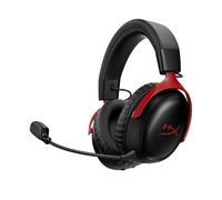 HyperX Cloud III S - Wireless Gaming Headset for Multi-Platform, 2.4GHz, Bluetooth, Battery Life up to 120 Hours 53mm Angled Drivers, 10mm Detachable Mic, Customizable - Black/Red
