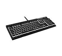 HyperX Pudding Keycaps Dual Layer Design RGB Lighting QWERTZ German Layout Compatible with HyperX and Mechanical Gaming Keyboards + Keycap Puller Black White
