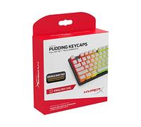 HyperX Pudding Keycaps - Full Key Set - PBT - {White} - English (US) Layout - 104 Key, Backlit, OEM Profile