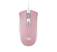 HyperX Pulsefire Core - RGB Gaming Mouse, Software Controlled RGB Light Effects & Macro Customization, Pixart 3327 Sensor up to 6,200DPI, 7 Programmable Buttons, Mouse Weight 87g - White/Pink