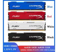 HypeX Memoria DDR3 RAM 4x4GB 4x8GB 1600MHz 1866MHz Desktop Memory PC3/PC3L-14900 12800 240Pin DIMM 1.5V/1.35V Memory