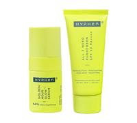 Hyphen Daily Glow Defence Duo - Combo Brightening Face Serum 15ml & All I Need Sunscreen SPF 50 P 30ml Brightens + Protects with Niacinamide,Vit C Rich Kakadu Plum 22.5 ml (Pack of 2) White