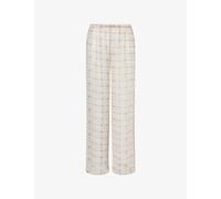 Hyphen Womens Hyphen Check-Print Wide-Leg Sheer Trousers Blue & Brown 8