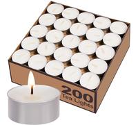 Hypmis Tea Light 200pack, Burns Smoke Free