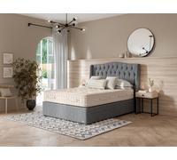 Hypnos Luxurious Earth 01 Divan Bed Set On Glides Double Californian Clay