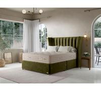 Hypnos Luxurious Earth 05 Divan Bed Set On Castors Double Dutch Green