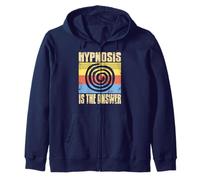 Hypnosis Holds The Key Retro Spiral Humor Zip Hoodie