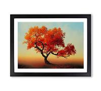 Hypnotic Apple Tree Framed Print | A4 Black Framed Wall Art | Ready to Hang | Modern Floral Picture | Living Room Bedroom Lounge Office