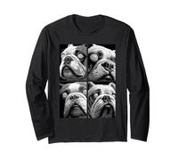 Hypnotic British Bulldog Weird Eyes Weirdcore Halloween Dogs Long Sleeve T-Shirt