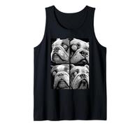 Hypnotic British Bulldog Weird Eyes Weirdcore Halloween Dogs Tank Top