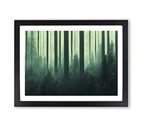 Hypnotic Forest Framed Print | A4 Black Framed Wall Art | Ready to Hang | Modern Landscape Picture | Living Room Bedroom Lounge Office