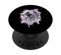 Hypnotic Glitch Raven Trippy Vaporwave Techno Rave EDM PopSockets Adhesive PopGrip