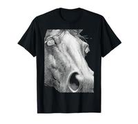 Hypnotic Horse Weird Eyes Weirdcore Horror Spooky Halloween T-Shirt
