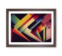 Hypnotic Modern Abstract Art Framed Print | A4 Walnut Framed Wall Art | Ready to Hang | Abstract Fantasy Picture | Living Room Bedroom Lounge Office
