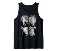 Hypnotic Moose Weird Eyes Horror Weirdcore Spooky Halloween Tank Top