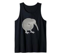 Hypnotic Op Art Kiwi Spiral Tank Top