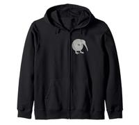 Hypnotic Op Art Kiwi Spiral Zip Hoodie