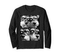 Hypnotic Schnauzers Weird Eyes Weirdcore Odd Halloween Dogs Long Sleeve T-Shirt