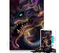 Hypnotic Space Dragon 1000 Piece Jigsaw Puzzles for Teenagers Brain Exercise Bright Color Pattern Build (38x52cm)