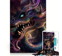 Hypnotic Space Dragon 1000 Pieces Puzzles for Teenagers Serene Game Smooth Joint Pattern Build (50x75cm)