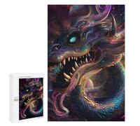 Hypnotic Space Dragon - Wooden Art Puzzle, 1000 PCS, Festive Gift for Adults; for Shared Table Time