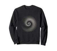Hypnotic Spiral Geometry DesignAbstract Optical Illusion Art Sweatshirt