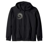 Hypnotic Spiral Geometry DesignAbstract Optical Illusion Art Zip Hoodie