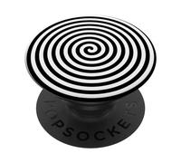 Hypnotic Spiral Optical Illusion Swirl Funny Retro Vintage PopSockets Adhesive PopGrip