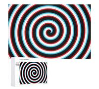 Hypnotic Spiral Pattern - Wooden Jigsaw Puzzle for Adults, 1000 PCS, New Year Gift - for Quiet Evenings And Focused Play