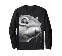Hypnotic Squirrel Weird Eyes Horror Weirdcore Odd Halloween Long Sleeve T-Shirt