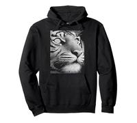 Hypnotic Tiger Weird Eyes Horror Weirdcore Odd Halloween Pullover Hoodie