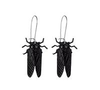 Hypo Allergenic Earrings Black Drop Earrings Earring Hook Cicada Golden Women For Ladies Pendant Girls Jewelry Earrings Nine Necklace for Women (Black, One Size)