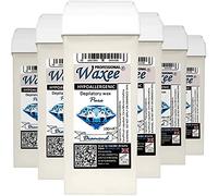HYPOALLERGENIC 100ml roll on wax, roller wax PURE DIAMOND. Wax cartridge for sensitive & delicate skin, PREMIUM WAX from Waxee! (6 x 100ml roll-on wax cartridge)