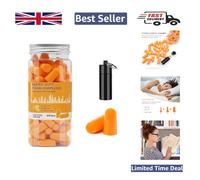 Soft Foam Ear Plugs with Aluminum Carry Case, 60 Pairs - 38db Noise Reduction Sponge Earplugs Noise Cancelling Ear Plugs for Sleeping, Travel, Concerts, Studying, Work, Loud Noise (Orange)