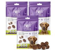 Hypoallergenic Dog Treats - Skin & Coat Care Snapp-Eez by Pawcura. Insect Protein, Healthy, Natural, Low Calorie Digestive-Friendly & Eco-Friendly Training Treats - Pack of 3 (3 x120g)