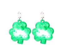 Hypoallergenic earrings Earrings Luminous Green Plastic Women Irish Flashing Drop Jewellery Costume Accessory For St 's Day Party Girls