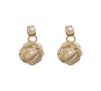 Hypoallergenic Earrings Gold Needle Micro Studded Drill Red Maple Leaf Earrings Temperament Of Restoring Ancient Ways Women Earings114