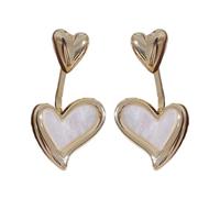 Hypoallergenically Shell Heart Earrings For Sensitive Ears Comfortable Everyday Jewelry Ear Accessories Gift Allergy Free Heart Studs Earrings