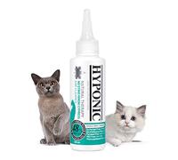HYPONIC Premium No-Sting Hinoki Cypress Ear Cleaner (for All Cats 120ml) - Cat Ear Cleaning Solution, Cleans and Removes Odors