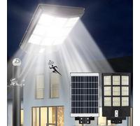 HYPOW 1000W Solar Street Lights Outdoor with Motion Sensor, 30000LM Dusk to Dawn LED Flood Light with Remote Control, IP65 Waterproof Outside Security Lamps for Streets, Garden, Driveway