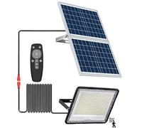 HYPOW 600W Solar Street Lights Outdoor, 18000LM Flood Lights Dusk to Dawn Security Lights with Motion Sensor, IP65 Waterproof LED Outside Floodlight for Garden, Street, Parking lot, Park