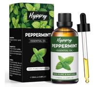 Hyppry Peppermint Essential Oil 100ml - Natural Peppermint Oil for Diffuser, Aromatherapy, Hair, Skin, Massage | Mint Oil for Soap & Candle Making, Home Cleaning Spray, Air Freshening