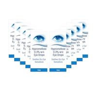 Hypre Mellose Eye Drops 0.3% - 10ml | Multi Pack for Dry Eyes Relief and moisturising Eye Drops - 10ml | SterlingSquare (Pack of 10)